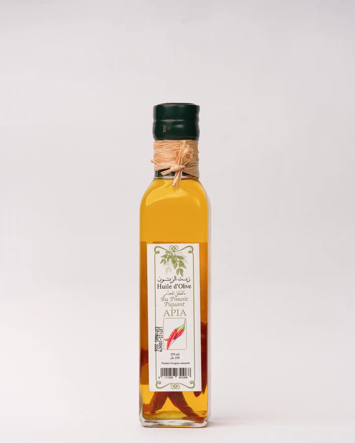 Huile d'Olive au Piment Piquant APIA 250ml